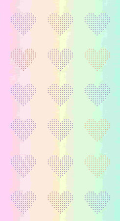 Seamless pattern with hearts in pastel colors. Vector illustration.の写真素材
