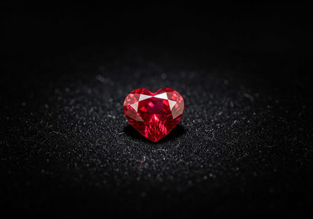 Red heart on a black background. Valentine's Day. Love concept.