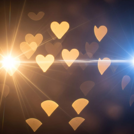 Heart shape bokeh background, valentine's day background