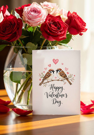 Valentine's day greeting cardの写真素材