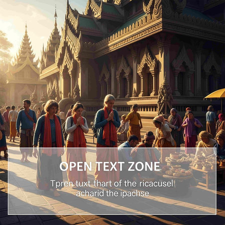Open-air temple in Bagan, Myanmar (Burma)