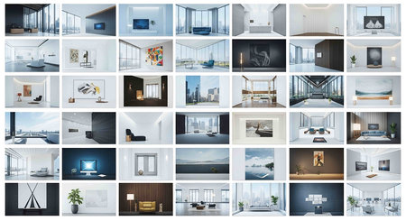 Interior of modern living room. 3d render. Interior design.の写真素材