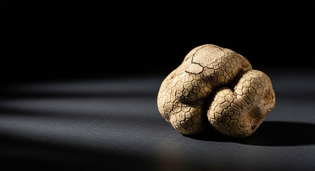 mushroom champignons on a black background. studio shotの写真素材