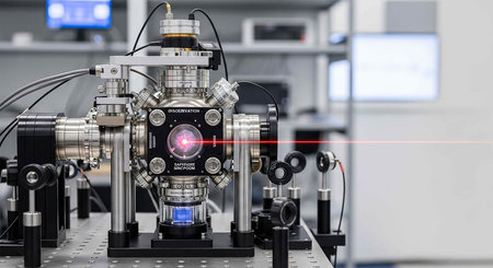 3d rendering of industrial robot working in factory. Technology and engineering concept.