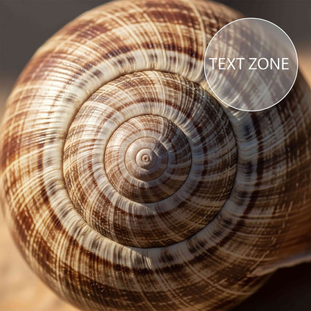 Macro image of a snail shellの写真素材