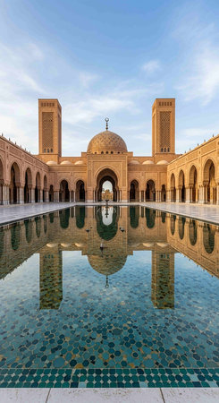 Hassan II Mosque in Samarkand, Uzbekistan.
