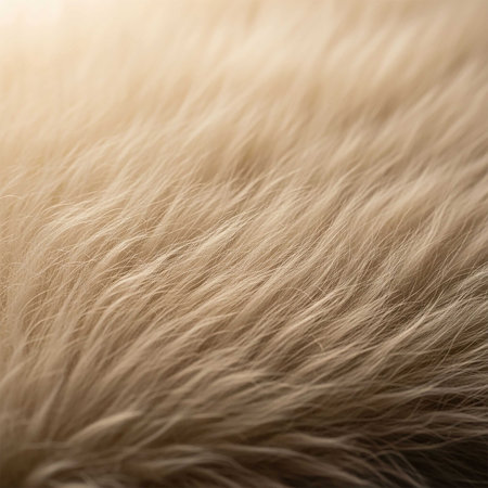 Close up of fur texture for background. Shallow depth of field.の写真素材