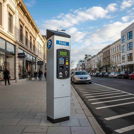 EV charging station in street