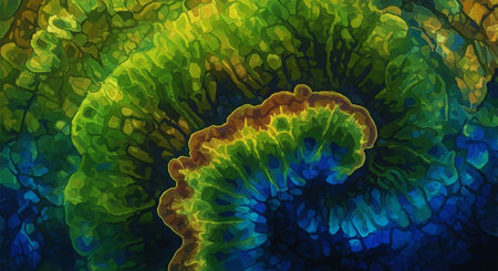 Abstract background. Psychedelic fractal texture. Digital art. 3D rendering.