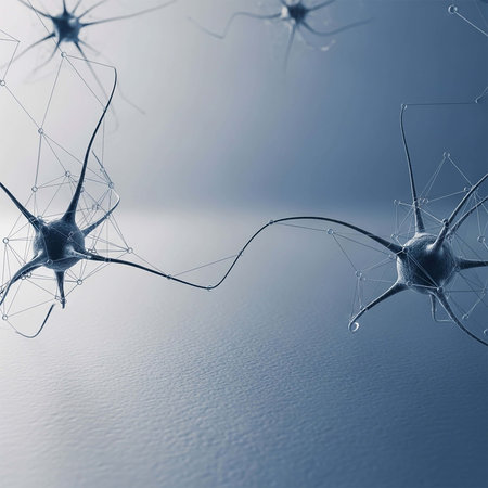3d rendering of a medical background with neuron cells. Neuron cellの写真素材