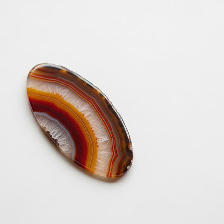 botswana agate chalcedony quartz semigem geological mineral isolatedの写真素材