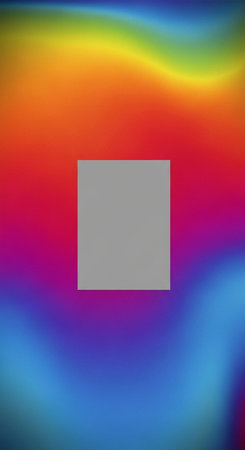 Blank white card on colorful abstract background. Template for your designの写真素材