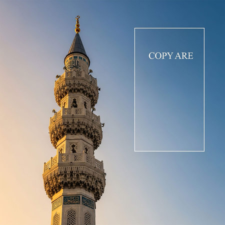 Minaret of the Hassan II Mosque in Casablanca, Moroccoの写真素材