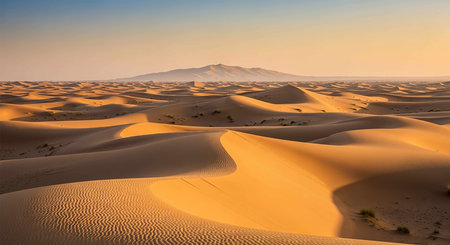 Sand dunes in the Sahara desert, Merzouga, Moroccoの写真素材