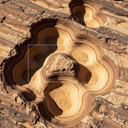 Sandstone texture with a frame for your text. 3D illustration.