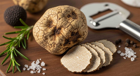 cherry blossom trees in spring, pink flowers and blue skyの写真素材