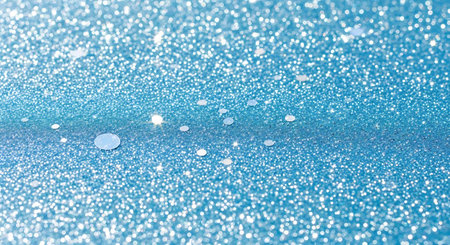 glitter vintage lights background. silver and blue. de-focused
