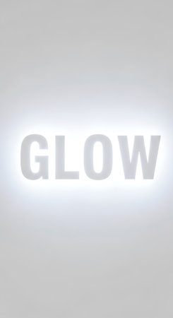 Glowing Glowing Glowing Light on White Background - Illustrationの写真素材