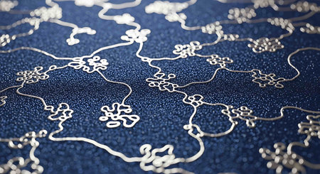Decorations on a blue background, close-up.