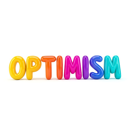 3d word Optimism isolated on white background. 3D illustration.の写真素材