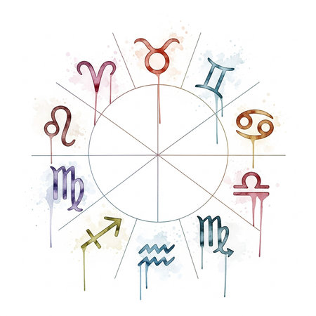 Zodiac signs. Astrological horoscope circle. Vector illustration.の写真素材