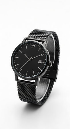 Wristwatch isolated on a white background. Clipping path included.
