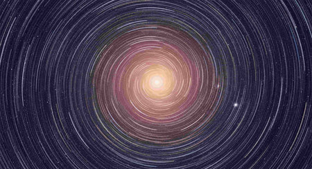 Stars and galaxy in a free spaceの写真素材