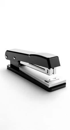 Black stapler isolated on white background. 3D illustration.の写真素材