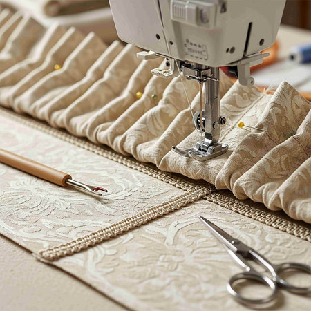 Details of the applications in Anatolia crafts. Seamstress workplace
