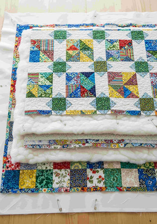 Handmade patchwork quilt. Patchwork quilt handmade.