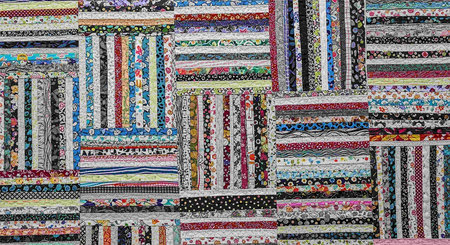 Colorful fabric texture background. Closeup of colorful fabric pattern.