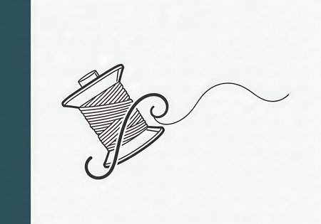 Sewing tools icon. Vector illustration. Hand drawn sketch.の写真素材