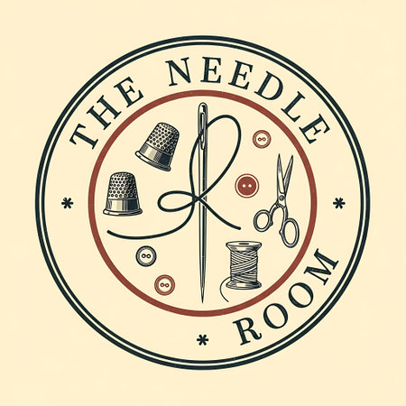 Needle, thread, scissors and buttons for sewing. Vector illustration.の写真素材