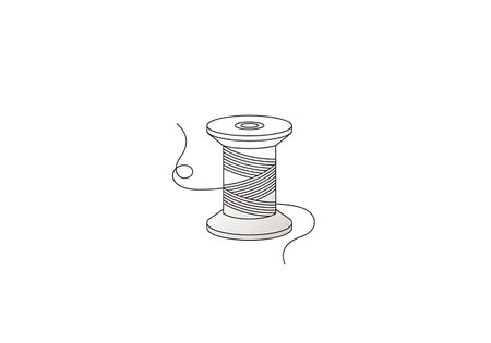 spool of thread vector icon illustration design template web isolated white backgroundの写真素材