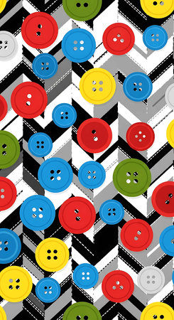 Seamless pattern with buttons. Vector illustration. Eps 10.