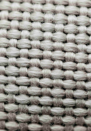 Closeup detail of gray fabric texture background. Macro image of fabric texture.の写真素材