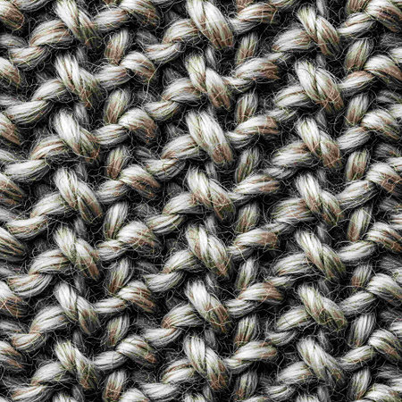 Closeup detail of gray woven rope pattern texture background. Macro.の写真素材