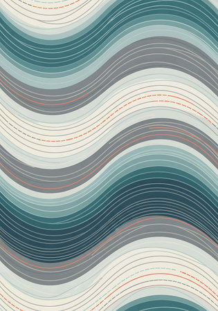 Seamless pattern with abstract waves. Vector illustration for your design