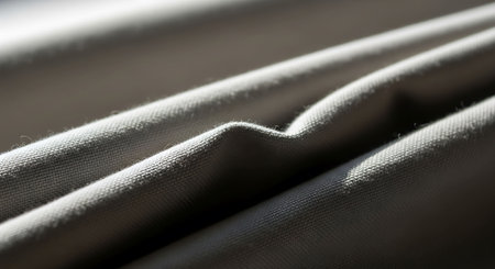 close up of gray fabric texture useful as a background in a photo studioの写真素材