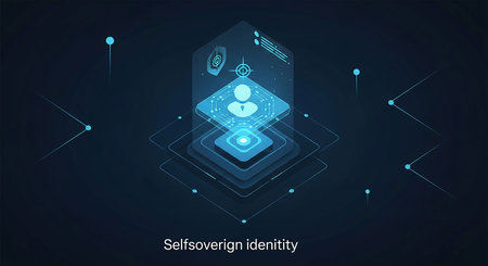 Abstract technology concept with icons on blue background. Vector Illustration.の写真素材