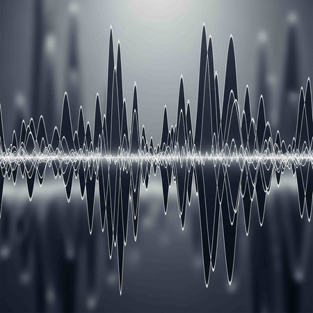 abstract background with sound wave. Vector illustration. Eps 10.の写真素材