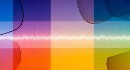 Colorful abstract background with stripes and lines. Gradient mesh.の写真素材