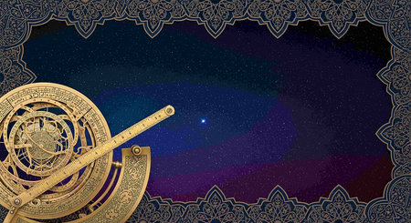 Horoscope background with astrological symbols and space for text.