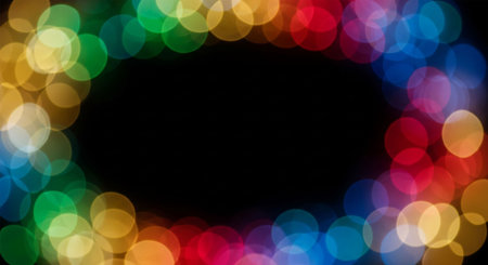 Abstract circular bokeh background, Colorful bokeh backgroundの写真素材
