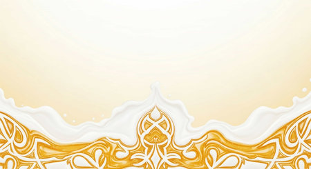 Kaleidoscope of milk on white background. Vector illustration.の写真素材