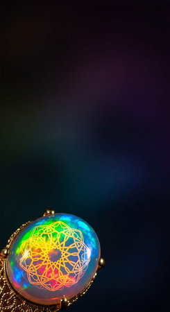 Globe on a dark background with colorful lights.の写真素材