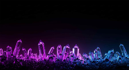 Fantasy crystal background. 3d rendering, 3d illustration.