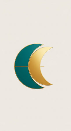 Crescent moon icon isolated on white background. 3d illustration.の写真素材