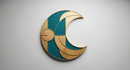 3d rendering of a crescent moon on a white background.の写真素材