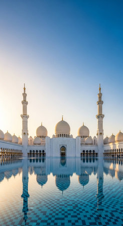 Sheikh Zayed Grand Mosque in Abu Dhabi, United Arab Emiratesの写真素材